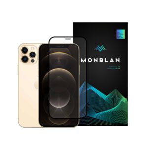 Захисне скло Monblan для iPhone 12/12 Pro 2.5D Anti Static 0.26mm (Black) 12709