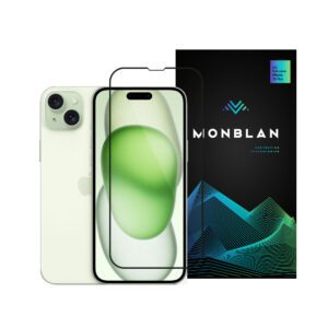 Захисне скло Monblan для iPhone 16 Plus/15 Plus/14 Pro Max 2.5D Anti Static 0.26mm [Dust-Proof] (Black) 19083