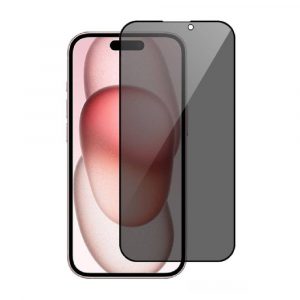 Захисне скло Monblan для iPhone 16/15/14 Pro 2.5D Anti Peep 0.26mm [Dust-Proof] (Black) 31915