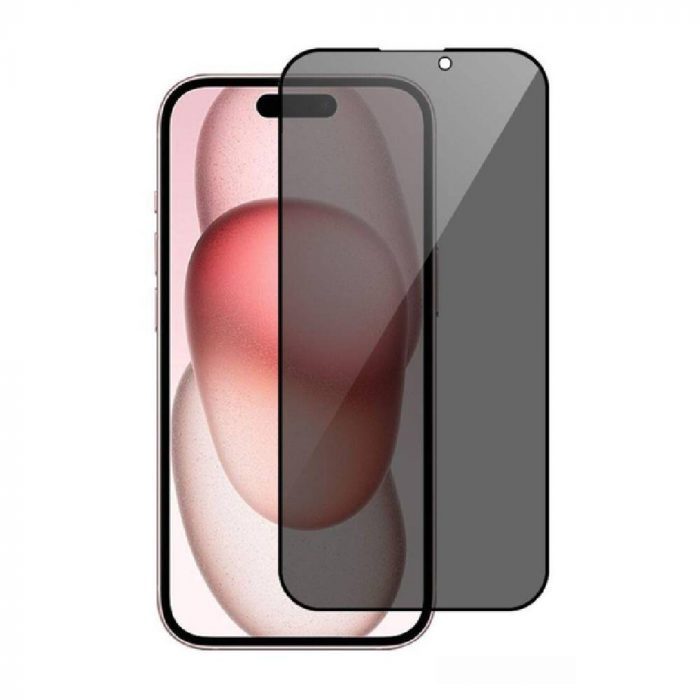 Захисне скло Monblan для iPhone 16/15/14 Pro 2.5D Anti Peep 0.26mm [Dust-Proof] (Black) 31915