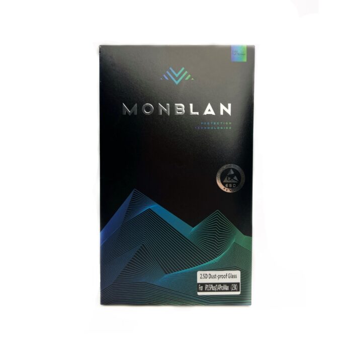 Захисне скло Monblan для iPhone 16 Plus/15 Plus/14 Pro Max 2.5D Anti Static 0.26mm [Dust-Proof] (Black) 21874