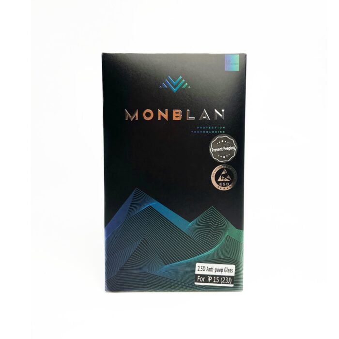 Захисне скло Monblan для iPhone 16/15/14 Pro 2.5D Anti Peep 0.26mm [Dust-Proof] (Black) 21875