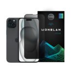 Захисне скло Monblan для iPhone 16/15/14 Pro 2.5D Anti Peep 0.26mm [Dust-Proof] (Black) 19087