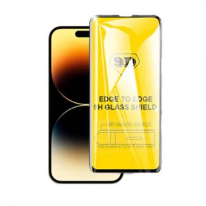 Захисне скло 9D для iPhone 16 Plus/15 Plus/14 Pro Max техпак (Black) 26799