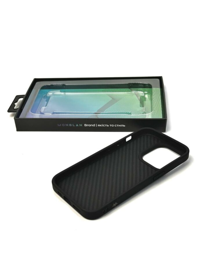 Чохол Monblan для iPhone 14 Pro [MKM14P] Kevlar Magnetic Series (Black-Grey) old 21106