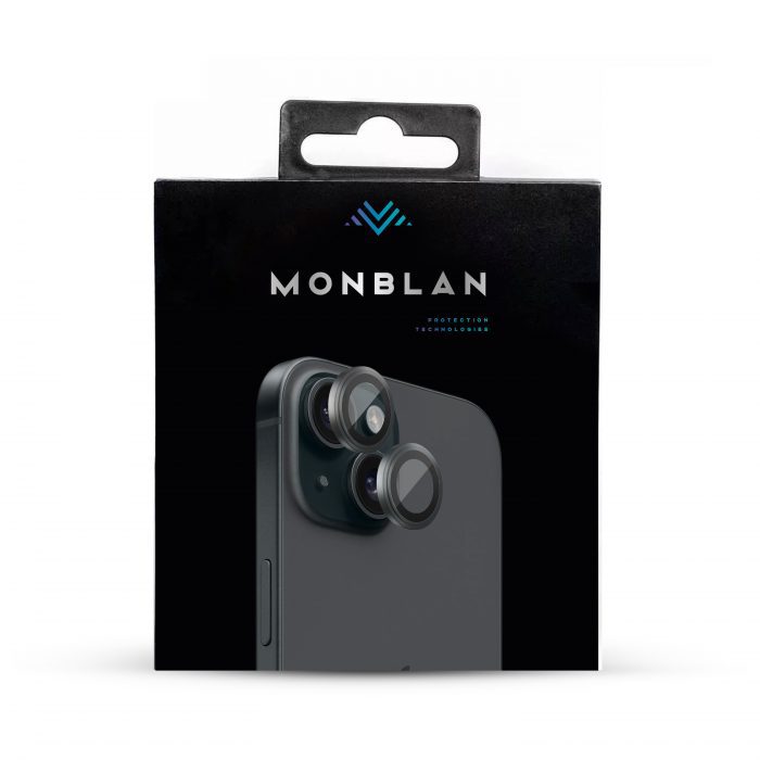 Захисне скло Monblan для камери iPhone 15/15 Plus Metal Ring Series 31443