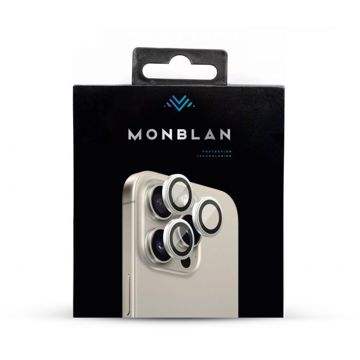 Захисне скло Monblan для камери iPhone 15 Pro/15 Pro Max Metal Ring Series 31450