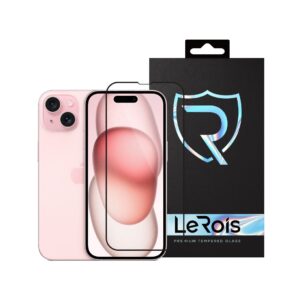 Захисне скло LeRois для iPhone 16 Plus/15 Plus/14 Pro Max [LR15PL] 3D [+ Matte Back Film] (Black) 21408