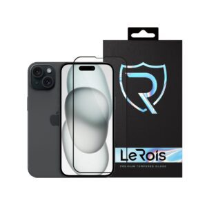 Захисне скло LeRois для iPhone 16/15/14 Pro  [LR15] 3D [+ Matte Back Film] (Black) 21407