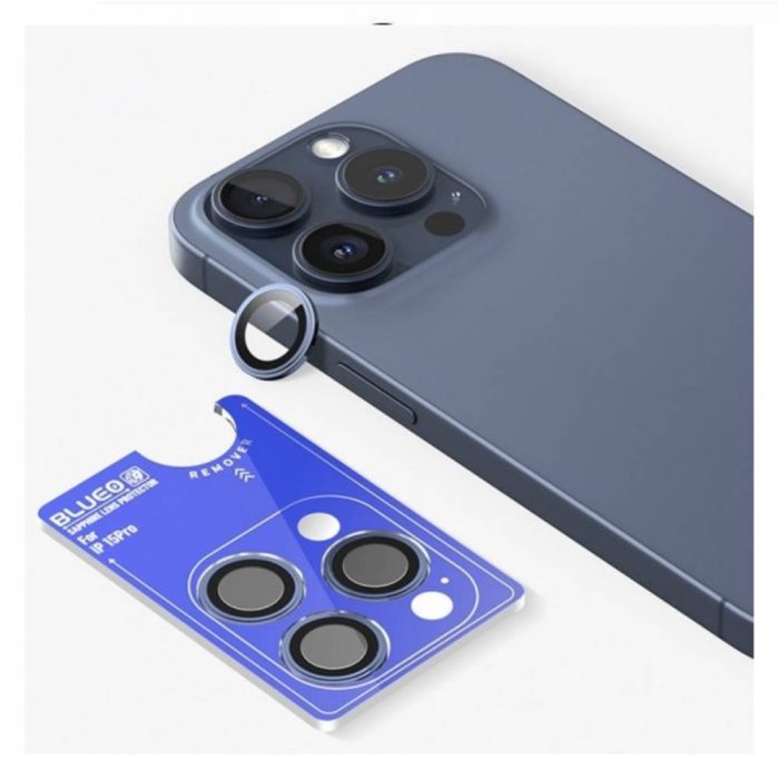 Захисне скло Blueo для камери iPhone 15/16 Pro/Max NPB29 Sapphire Crystal 32576