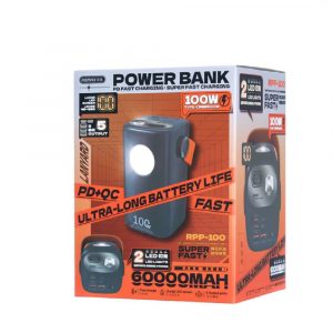 PowerBank Remax RPP-100 100W+22.5W PD+QC with Light 60000mAh Gutitan Series 31705