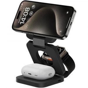 Бездротова зарядка Benks W13 3in1 Foldable Stand Series 31708
