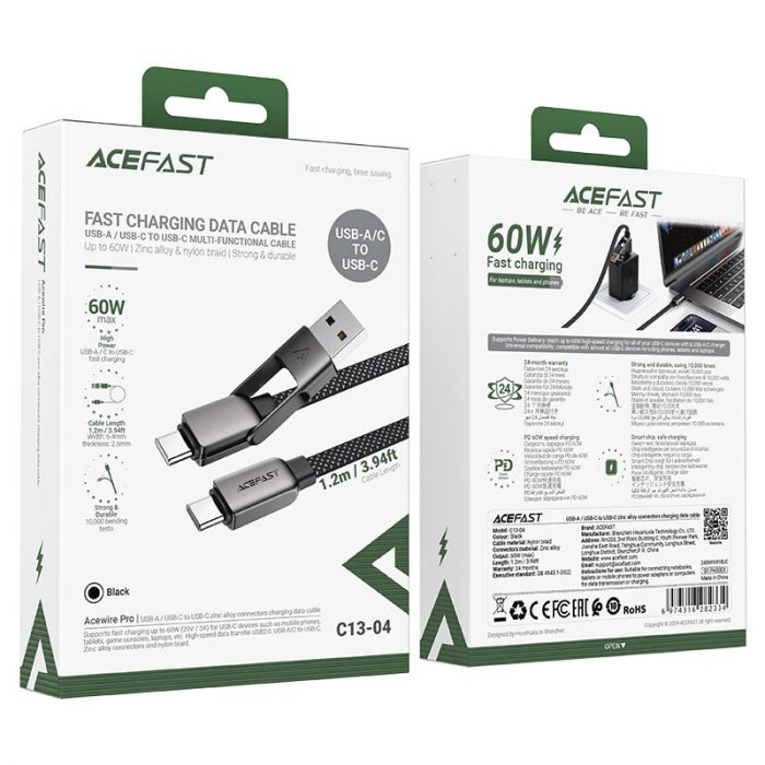 Кабель Acefast C13-04 USB/USB-C to USB-C 33094