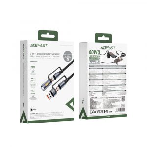 Кабель Acefast J5 USB + USB-C Multi-Function Led 37402