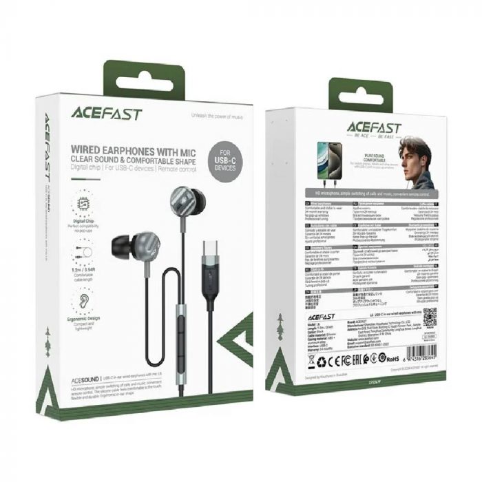 Навушники Acefast L6 USB-C 37417