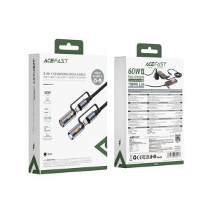 Кабель Acefast J4 USB-C to USB-C Multi-Function Led 37153